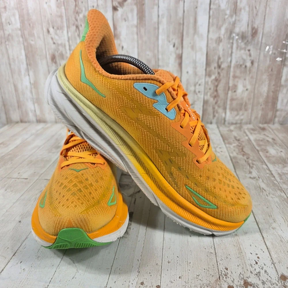 Hoka Clifton 9 Mens 11.5 Solar Flare Sunbaked Orange Running Shoes 1127895-SRSH